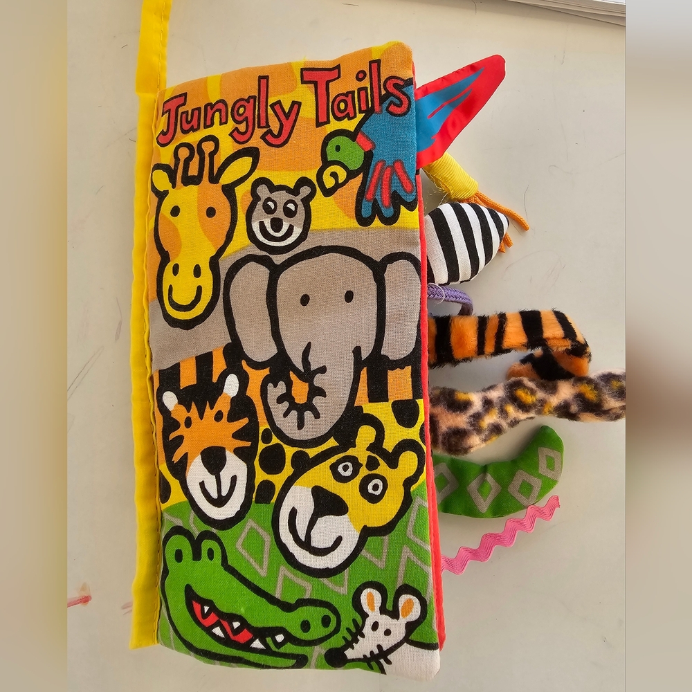 Jellycat Jungly Tails Colorful Soft Book